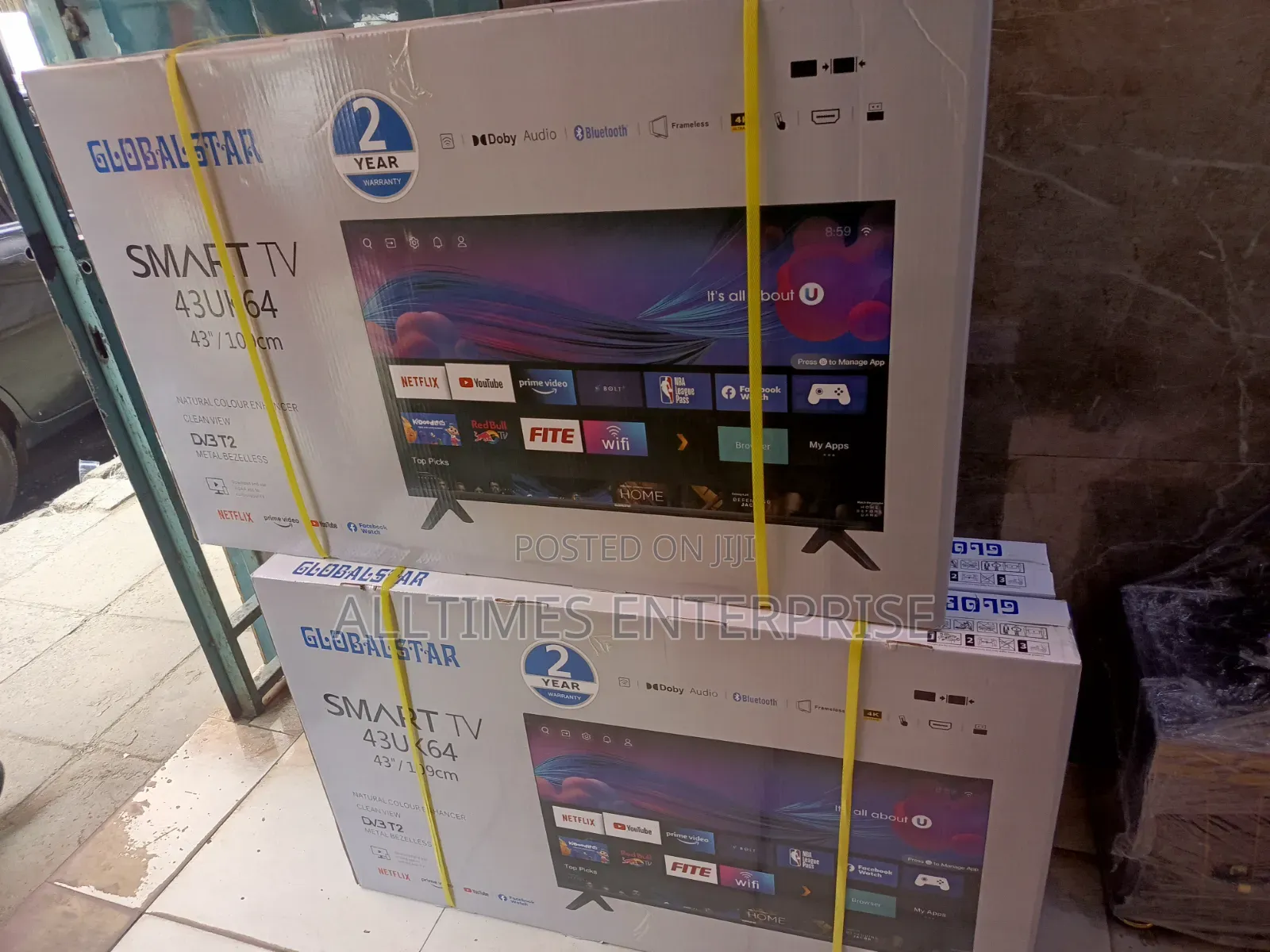 43 Inches Smart Android Frameless Tv With Bluetooth Youtube Netflix