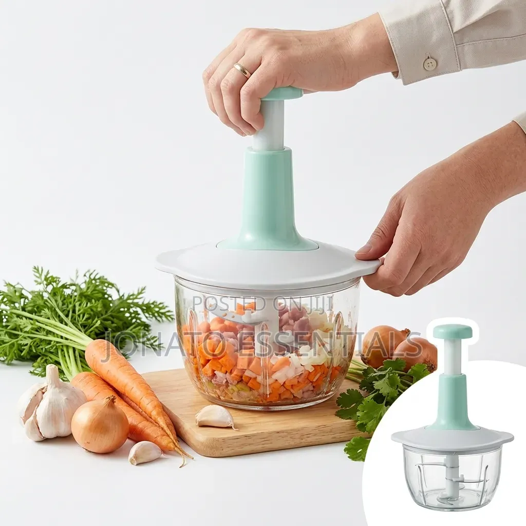 Manual Vegetable Chopper 2l Hand Push Food Processor Mincer