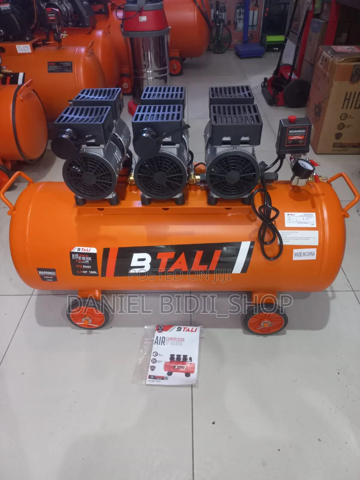 Bt100 Ofac Oil Free 3 Block Silent Compressor 100ltrs 3block 3hp