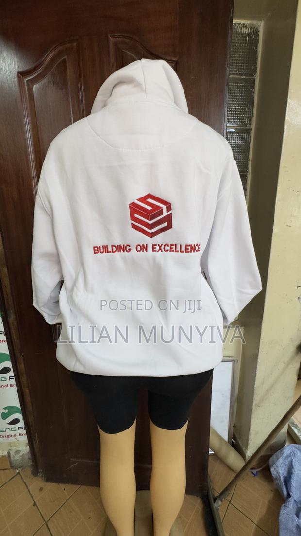 Customized Branded White Hoodie