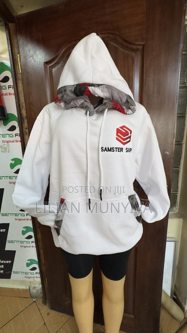 Customized Branded White Hoodie - thumbnail 2