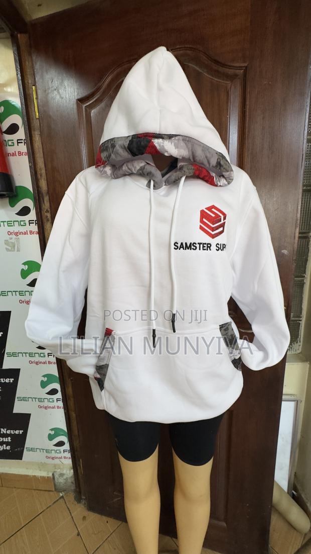 Customized Branded White Hoodie - thumbnail 3