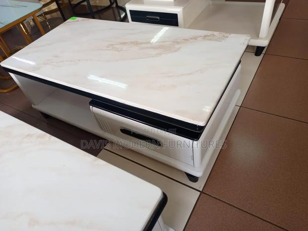 Elegant White Marble -Top Coffee Table