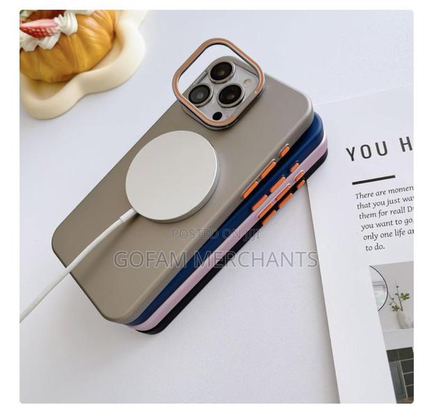 Magnetic Stand Luxury Phone Case for iPhone 15 - thumbnail 2