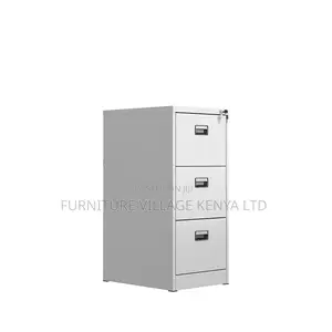 3-Drawer White Office Document Steel Cabinet