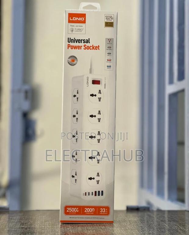 Ldnio Sc10610c Powerstrip 10 Pd 6 Port Usb Charger Socket - main view