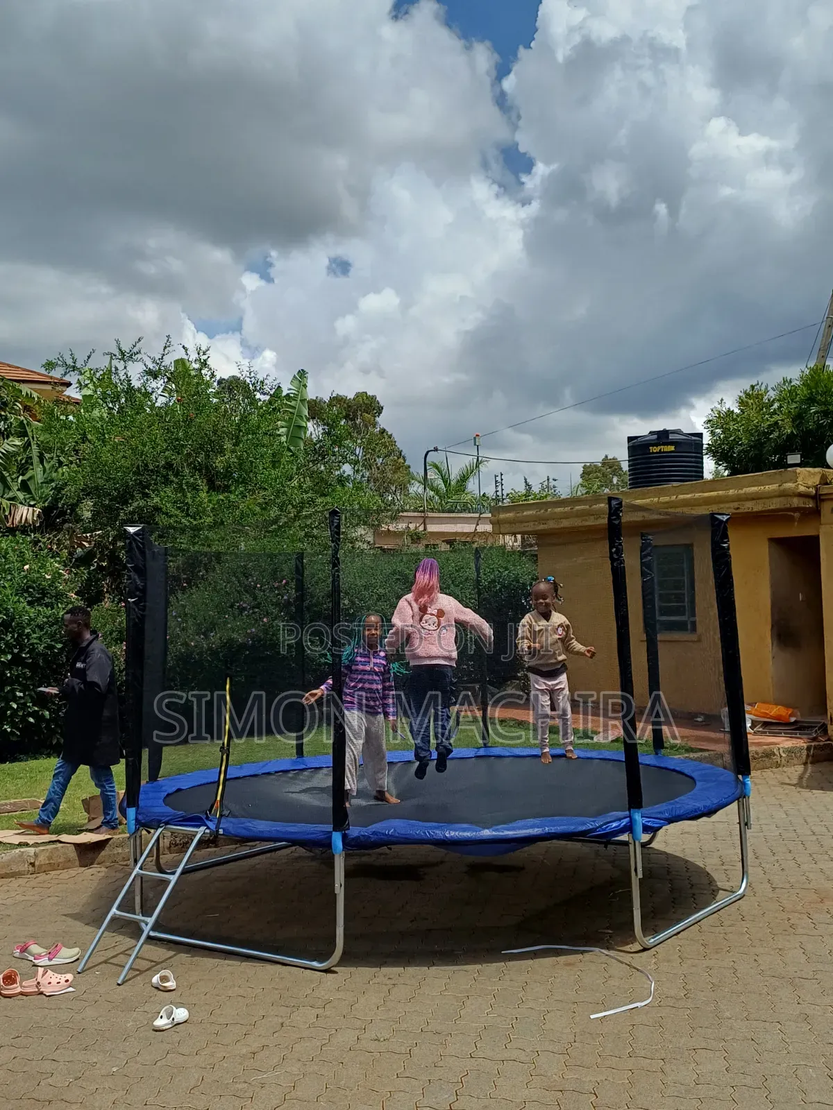 Trampoline With Ladder 12ft Wide