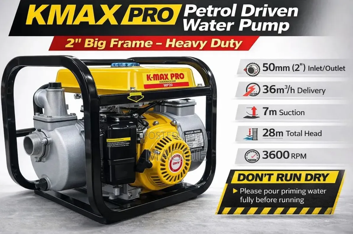 Kmax Pro Petrol Driven Water Pump