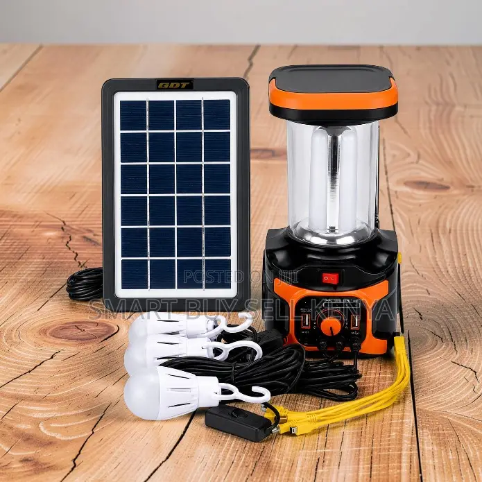 Dat-at 9016b Home Solar Lighting Kit With High Efficiency Solar Panel