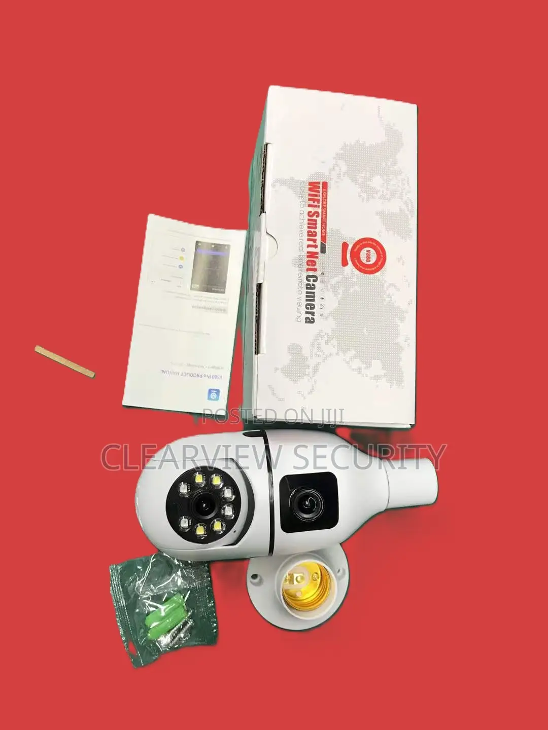 V380 Dual Lens Bulb PTZ Camera – Wifi Smart Security Camera