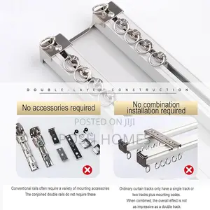 Fashion Double Curtain Rails
