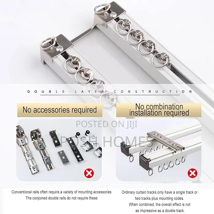 Fashion Double Curtain Rails
