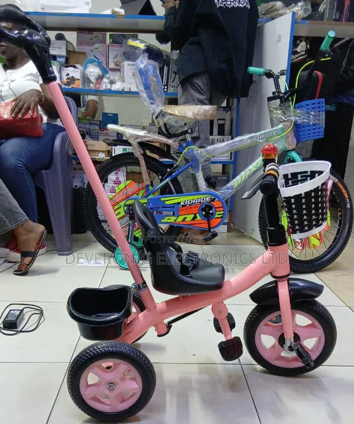Tricycle With Push Handle