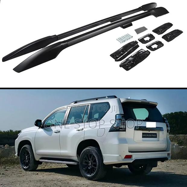 Prado Black Aluminum Alloy With Plastic Roof Mount Rails