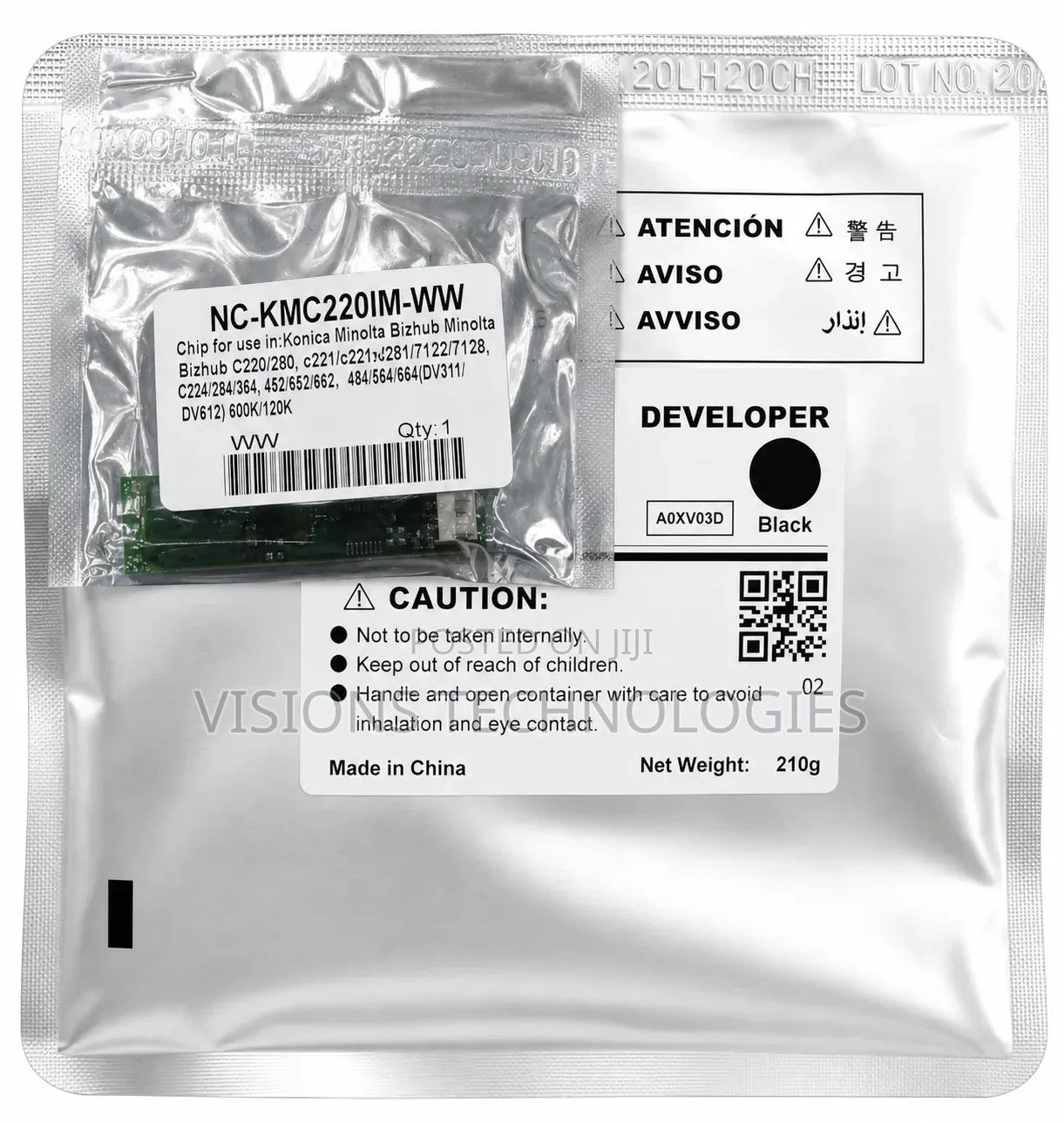 Developer Powder With Chipsets - For Konica C220