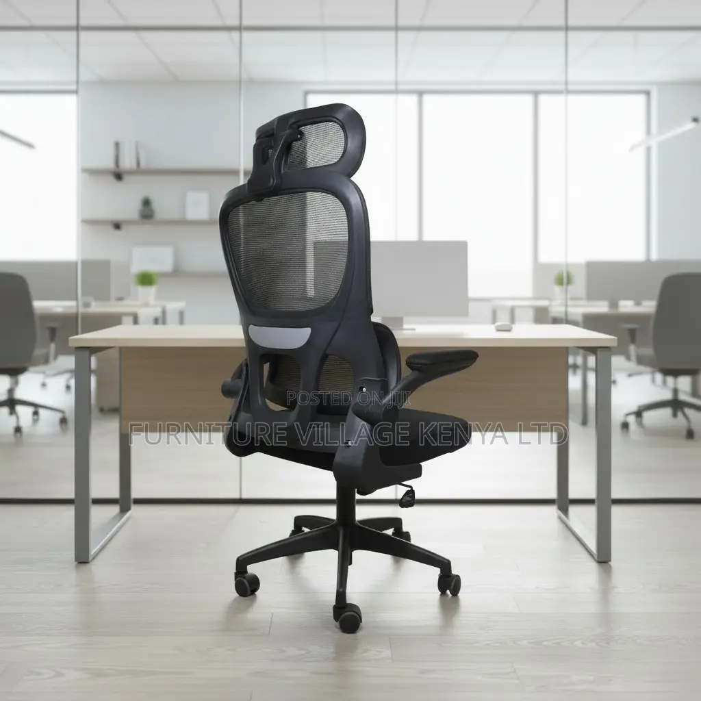 Adjustable Height Ergonomic Mesh Seat With Armrest