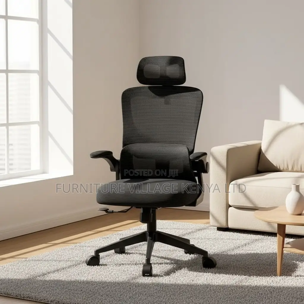 Adjustable Height Ergonomic Mesh Seat With Armrest