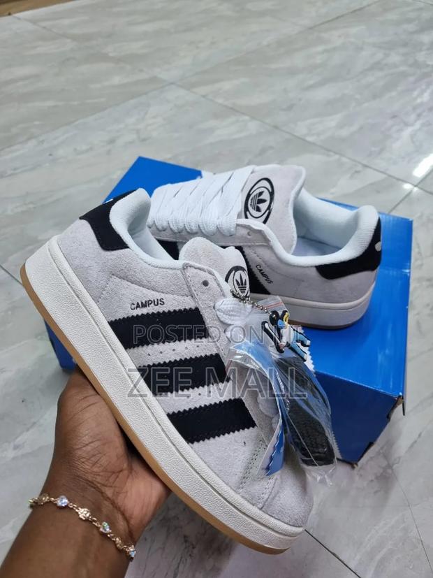 Adidas Campus 00s Crystal White Grey Black Gum Shoes