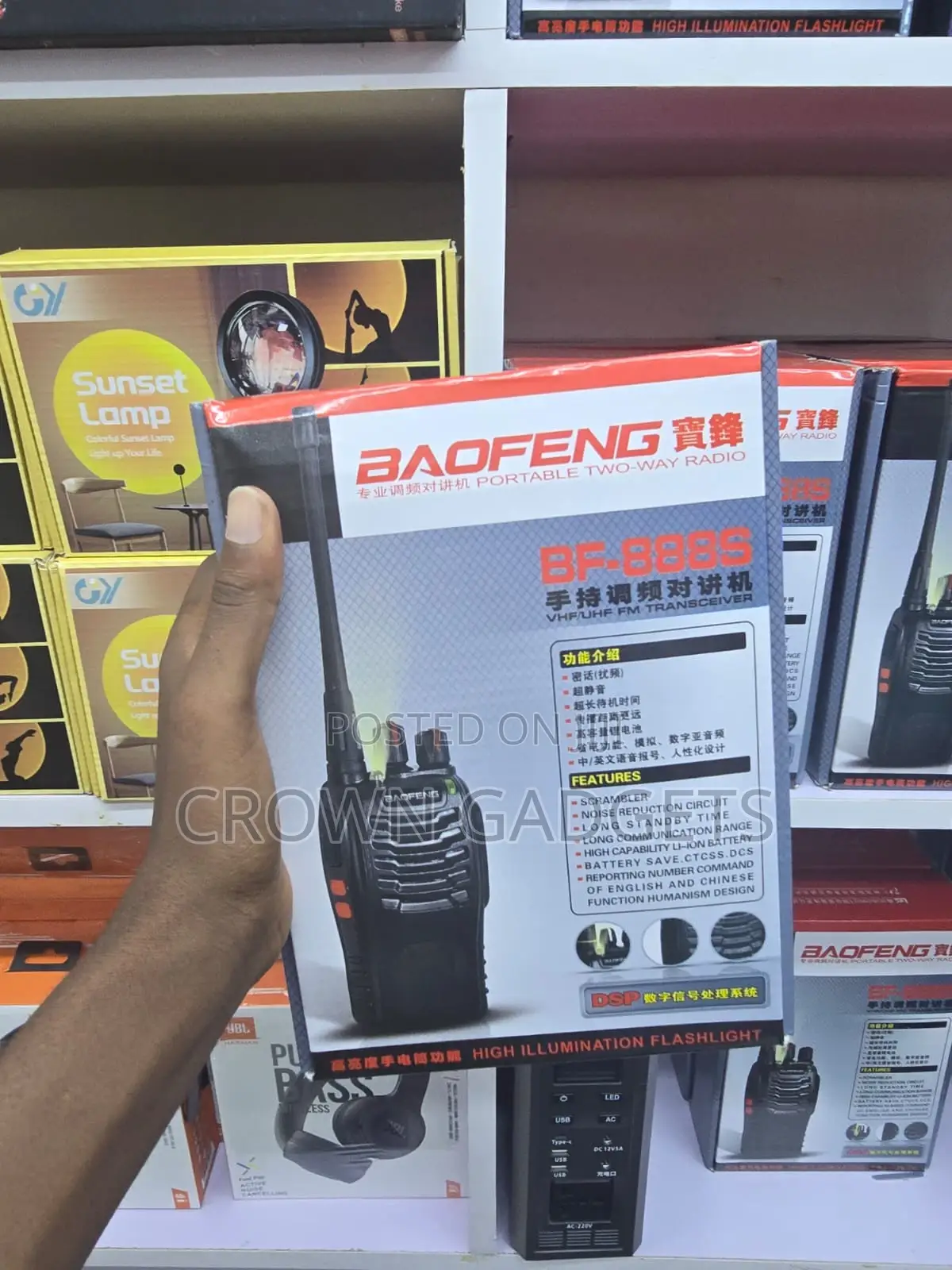 Bf-888s Rechargeable Uhf Walkie Talkie 3-5km Range