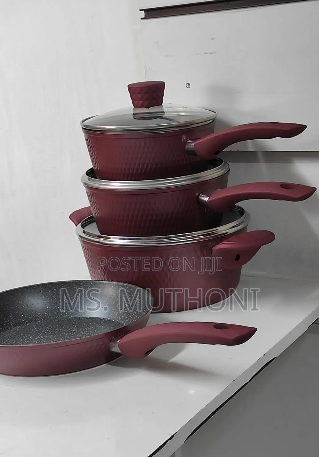 7pcs Granite Non-Stick Set, Induction, Gas Electric Cooktop