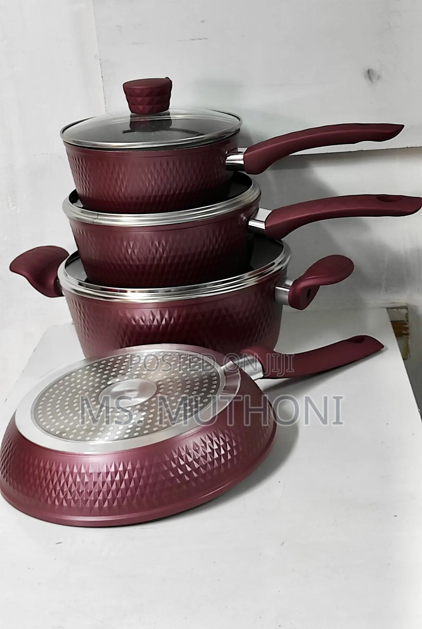 7pcs Granite Non-Stick Set, Induction, Gas Electric Cooktop