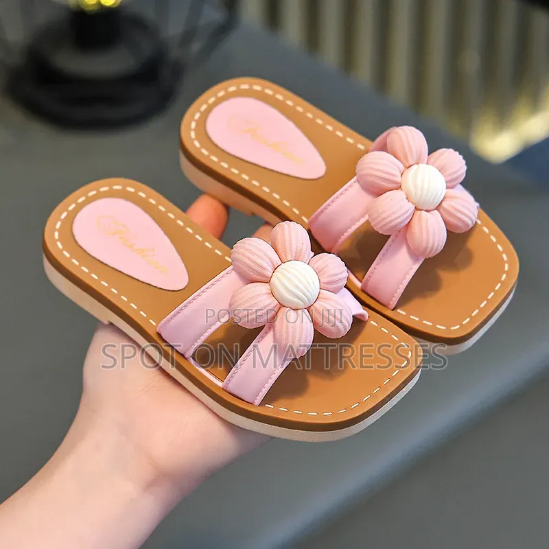 Girls' Open Sandals. Pink,Black White. Sizes 24-36. Free Delivery! 