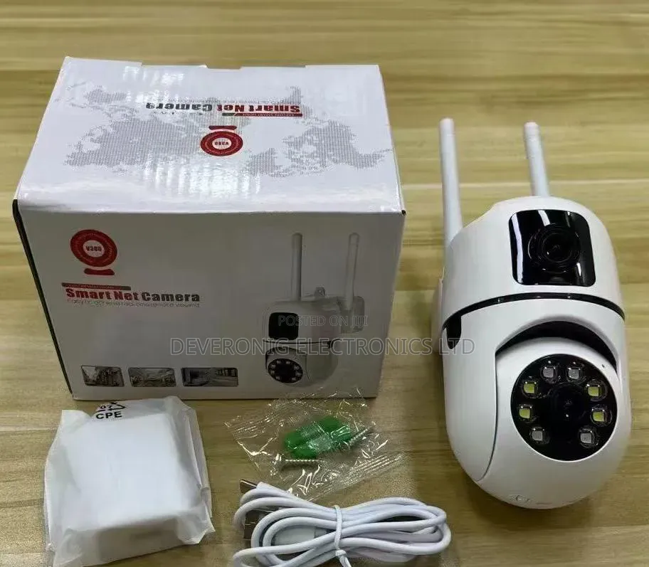 Wall Mounted V380 Dual Lens Wifi Bulb PTZ Camera