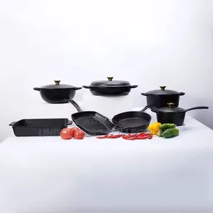 11 Pieces Cast Iron Pots