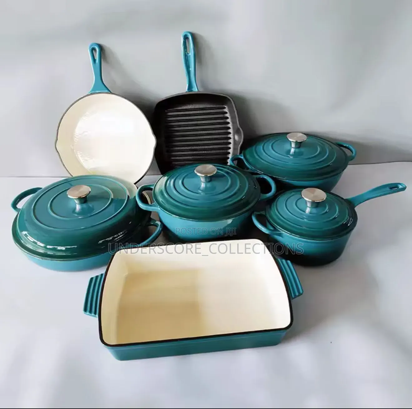 11 Pieces Cast Iron Pots