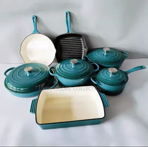 11 Pieces Cast Iron Pots