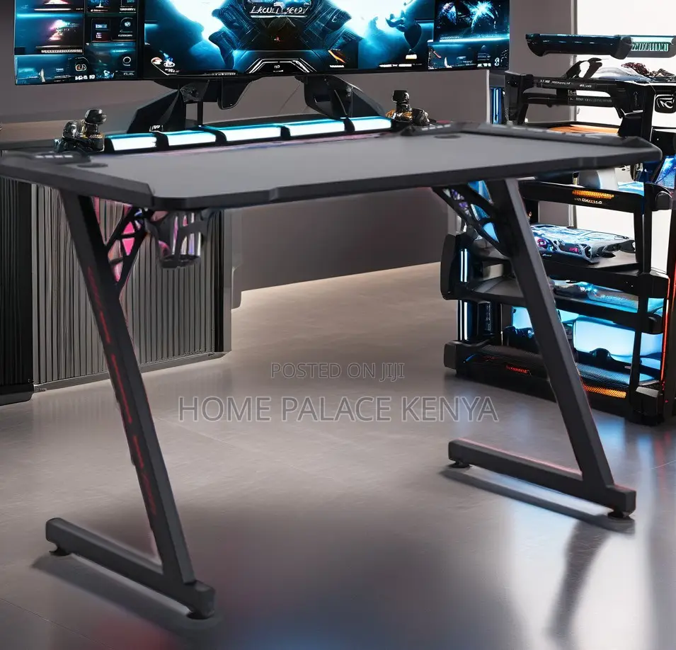 Gaming Table: 1.2m Led Light Gaming Computer Table