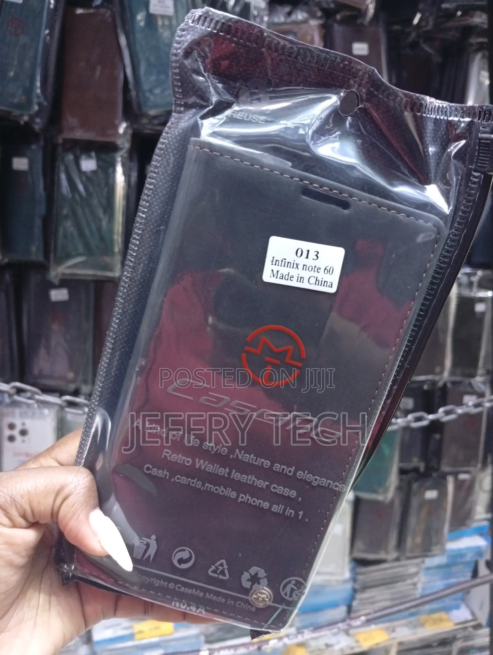Infinix Note 60 Book-Style Flip Cover Folded Into a Kickstand