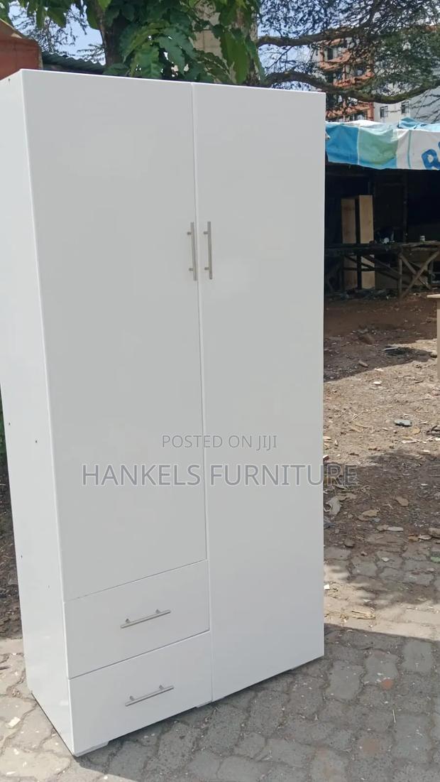 2 Door Wardrobe 3 by 6 – Wooden Clothes Storage Closet - thumbnail 2