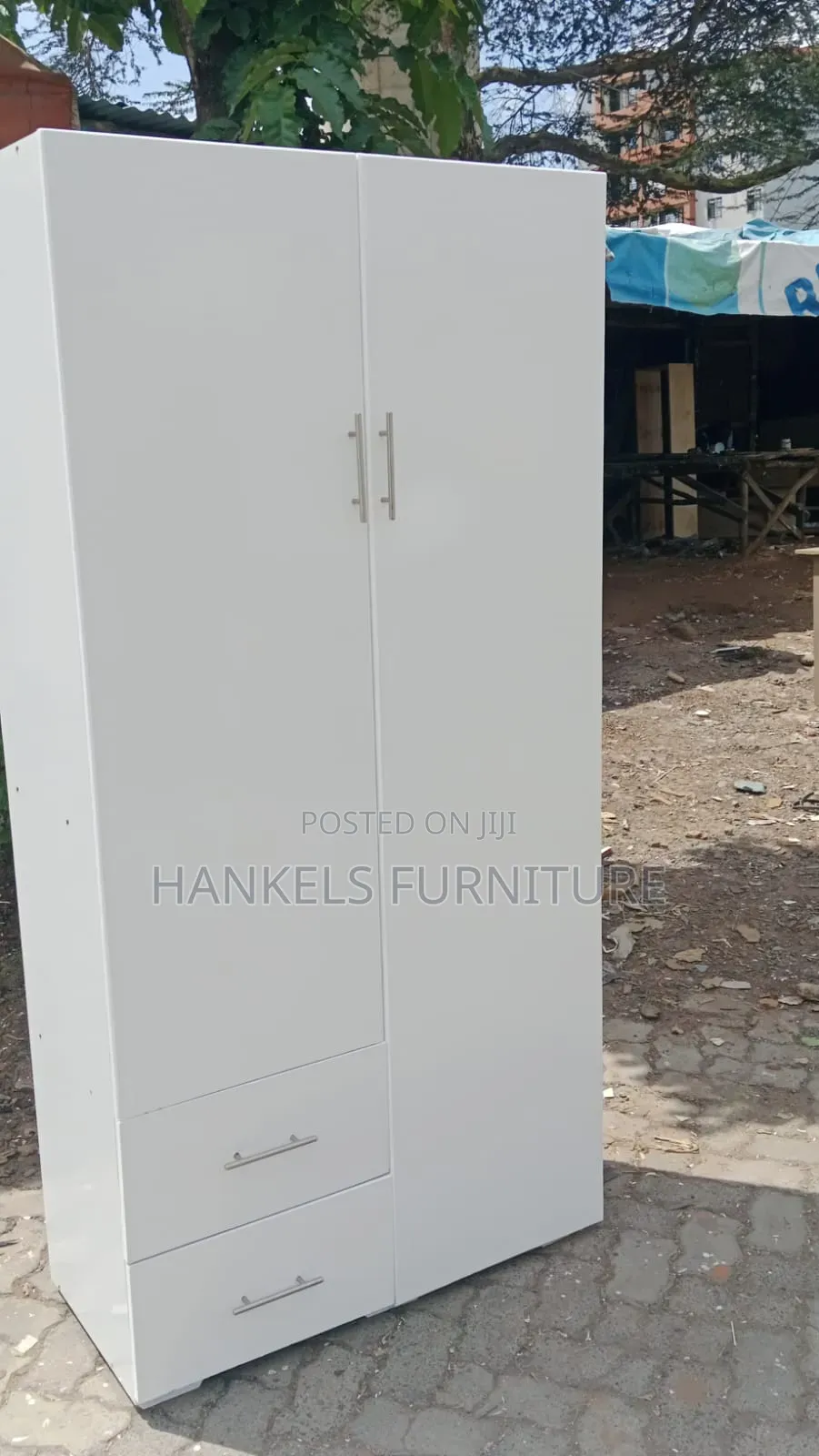 2 Door Wardrobe 3 by 6 – Wooden Clothes Storage Closet