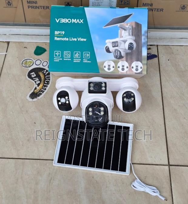 V380 4 Lens 4g Solar Outdoor Solar CCTV Camera PTZ Camera
