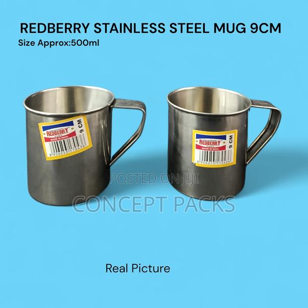 Redberry Stainless Steel Mug – 9cm (500ml) - main view