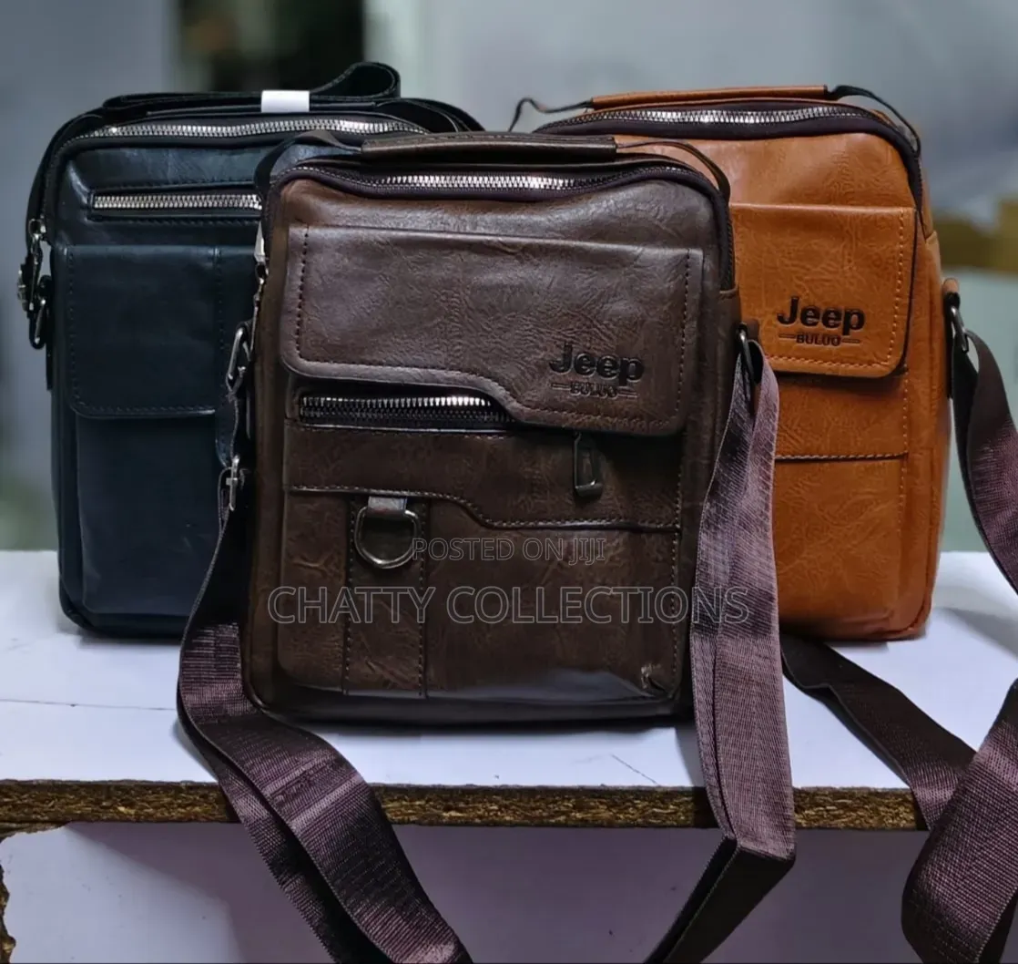Jeep Boluo Men Leather Shoulder Bags
