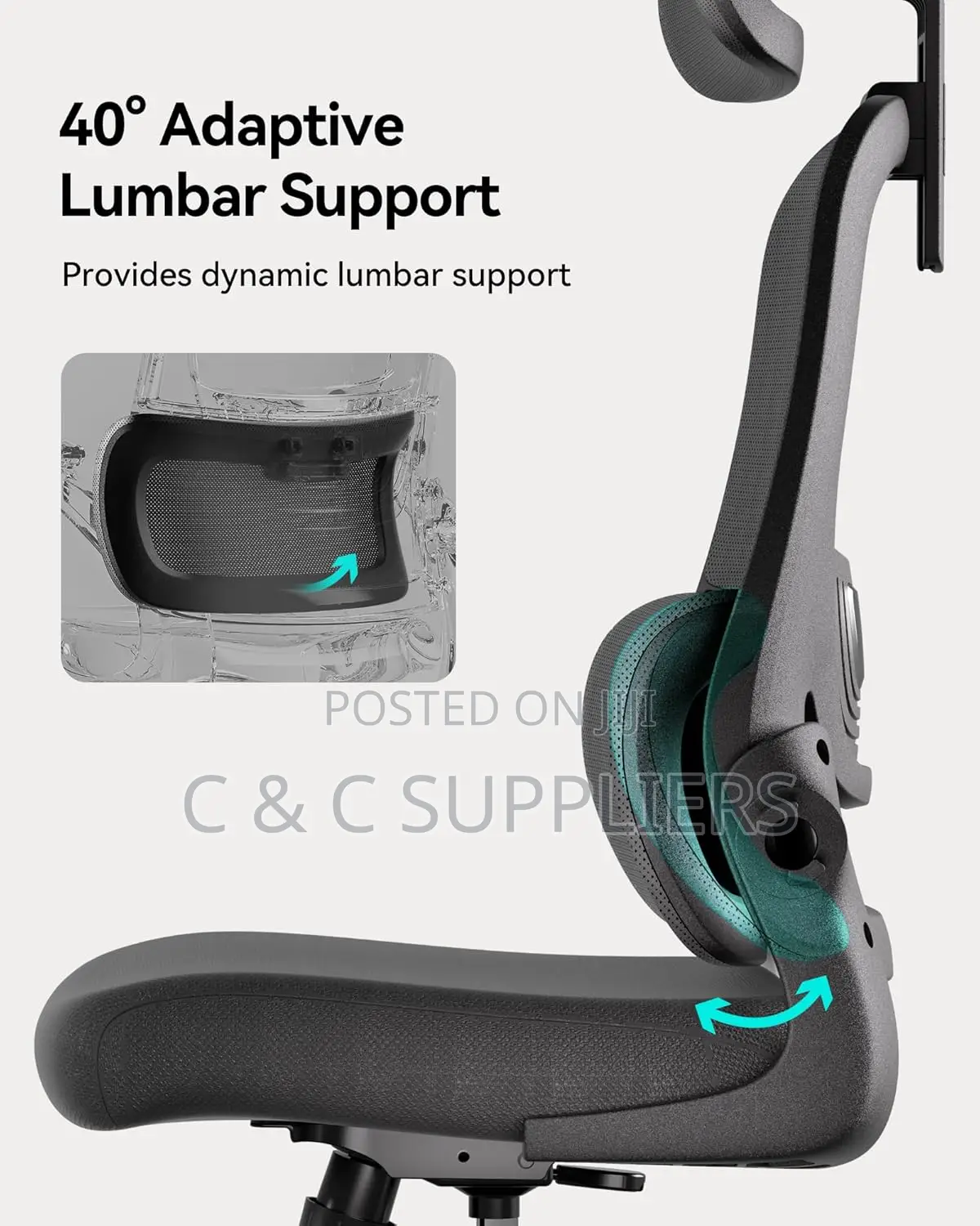 Ergonomic Office Chair With Flip-Up Armrest