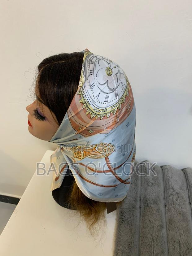 Premium Designer Silk Scarf Designer-Inspired Silk Square Scarf - thumbnail 3