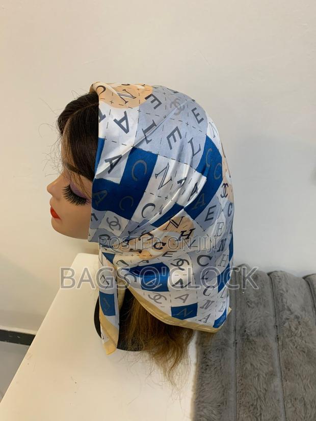 Premium Designer Silk Scarf Designer-Inspired Silk Square Scarf - thumbnail 4