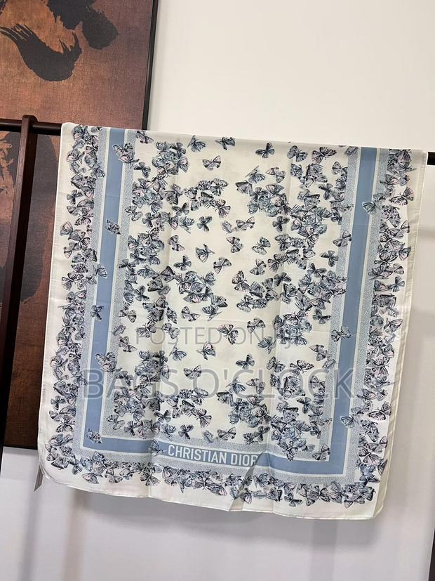 Premium Designer Inspired Silk Scarf Large Square Wrap - thumbnail 3