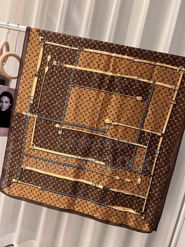 Premium Designer Inspired Silk Scarf Large Square Wrap - thumbnail 5