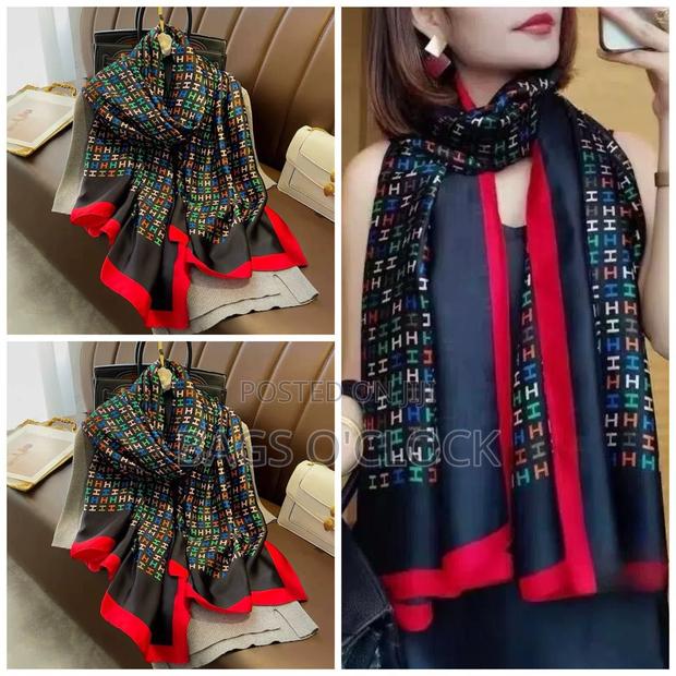 Premium Designer Inspired Silk Scarf Large Square Wrap - thumbnail 11