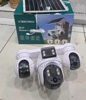 4g Wireless 4 Lens Solar CCTV Camera – V380 Pro App Supported