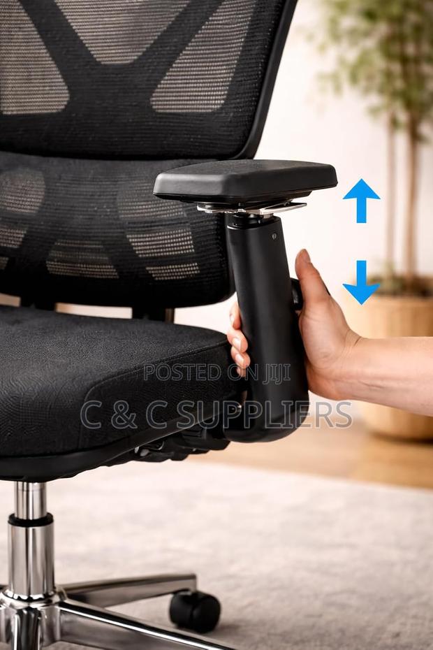 Height Adjustable High Back Mesh Computer Chair With Lumbar Support - thumbnail 9