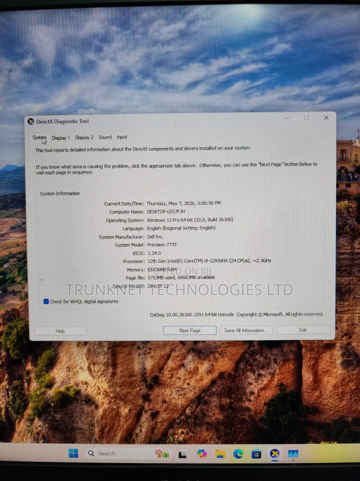 Laptop Dell Precision 7760 64GB Intel Core i9 SSD 512GB
