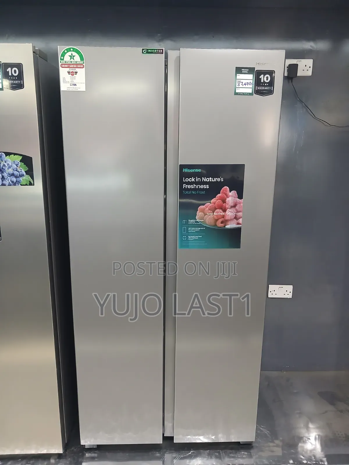 Hisense Ref441dr Side by Side Fridge 441l – Silver