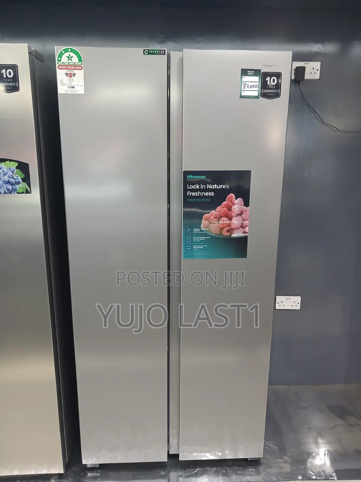 Hisense Ref441dr Side by Side Fridge 441l – Silver