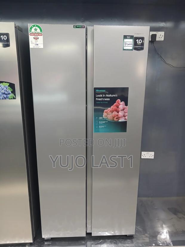 Hisense Ref441dr Side by Side Fridge 441l – Silver - thumbnail 2