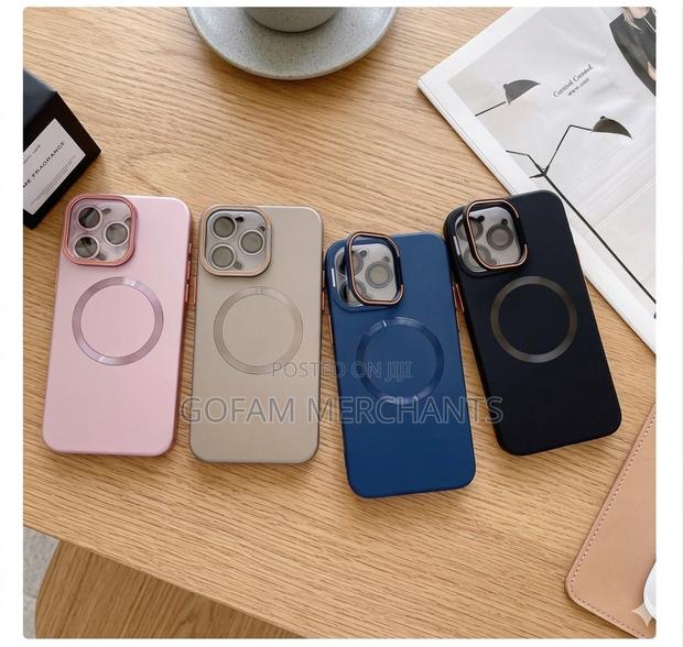 iPhone 14 Pro Magnetic Stand Luxury Phone Case - Pink - thumbnail 2